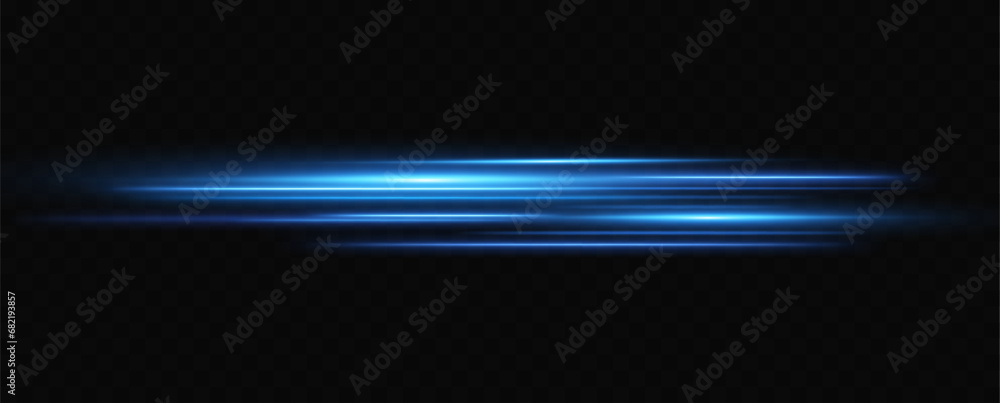 Aufkleber Vector illustration of a blue color. Light effect. Abstract laser beams of light. Chaotic neon rays of light