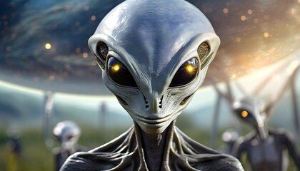 Alien invasion fantasy extraterrestrial close up