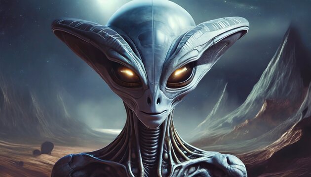 Alien invasion fantasy extraterrestrial close up