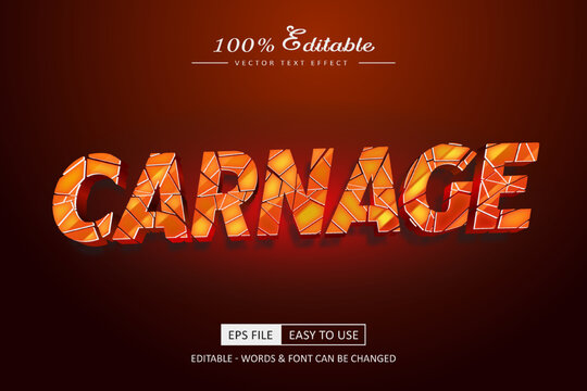Carnage text effect, editable fire text style