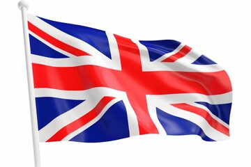 The Flag Of The United Kingdom On A White Background