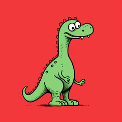 Obraz premium crappy drawing doodle dinosaur