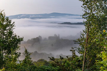 View of Galicia mountain landscape