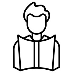 Man Reading Book Icon