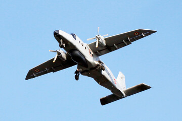 kochi, kerala, india -march 22, 2023 indian army navel and air force jet flight flying on sky