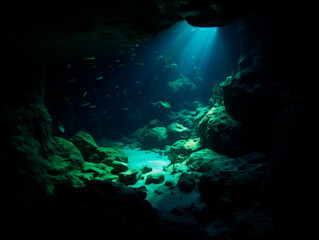 Obraz premium 海底洞窟