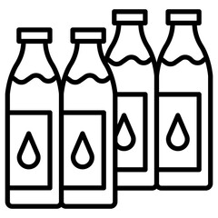 Milk Bottles Icon