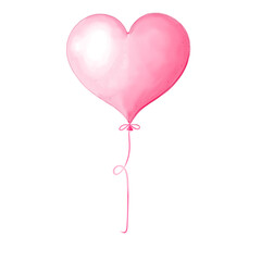 watercolor heart shaped balloon © Atamun