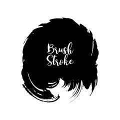Black watercolor brush stroke grunge design illustration