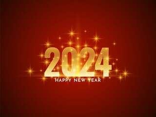 Modern Happy new year 2024 greeting card design