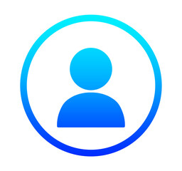 青いグラデーションのユーザーアイコン