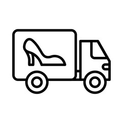 Clothing delivery truck. Truk pengiriman sepatu © ariyantodeni