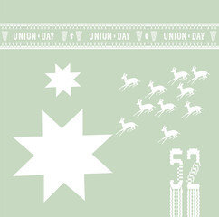 52 UAE National Day. Translated Arabic: Union Day of United Arab Emirates. Illustration. Vector eps 10.