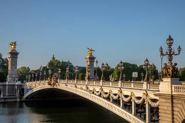 Afwasbaar Fotobehang Pont Alexandre III Alexander III bridge, Paris, France.