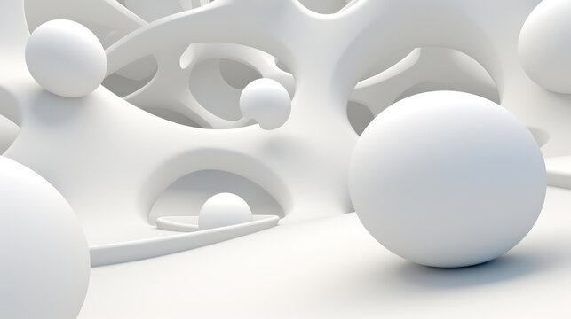 Abstract 3D Modern White Background [300DPI]
