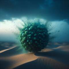 Emerald Disintegration · Surreal Desert Mirage
