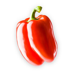 Red pepper, ingredient for cooking with transparent background and shadow