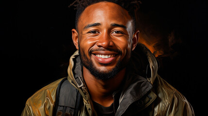 Obraz premium young african american male in hat