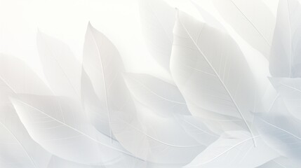 Obraz premium White Fallen Autumn Leaves Background Decoration White Fall Leafs Background Decoration