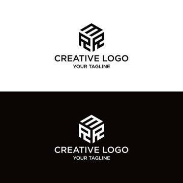 creative letter RMR logo design vector