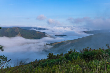 View of Galicia mountain landscape