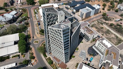 Fairscape Precinct tower at Fairgrounds in Gaborone, Botswana, Africa