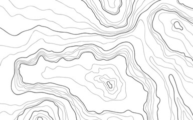 Topographic map background illustration of island hand drawn. Contour background design element thin wavy lines.Abstract concept image for background. Contours relief of mountains.