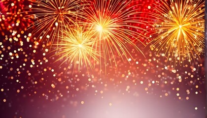 Fototapeta premium Silvesterstimmung - Hintergrundgrafik mit Feuerwerk - Happy New Year