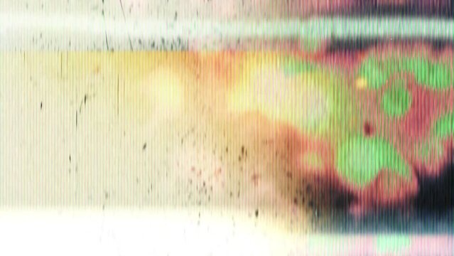 Rolling Old film burns overlay effect with noise and scratches and scanlines