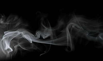 Smoke on black background