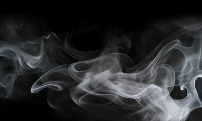 Smoke on black background