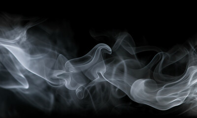 Smoke on black background