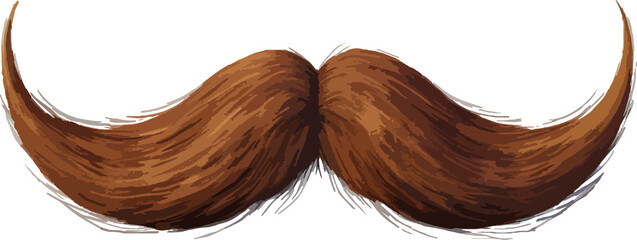 Brown mustache clip art