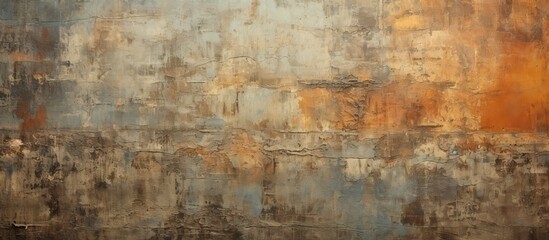 As the morning sun beamed upon the old grunge wall, its abstract texture, a mix of rusty iron and metallic steel, exuded a sense of resilience and history, showcasing the unique charm of this