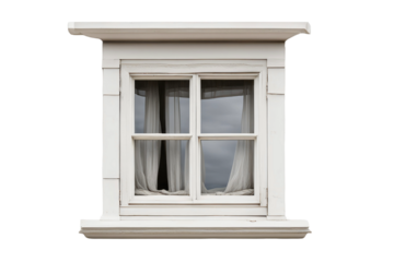 a high quality stock photograph of a single window isolated on a white background