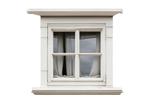 a high quality stock photograph of a single window isolated on a white background