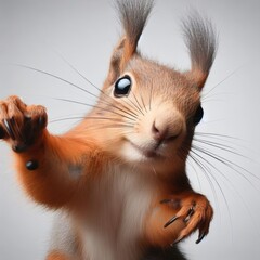 squirrel with  phone funny animal background