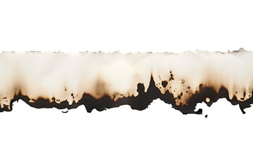 Burnt edge paper on transparent background