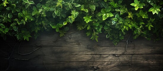 In the abstract design featured on the summer wallpaper, the texture of wood intertwines with the vibrant greens of spring grass, illuminating the garden under the light of the sun, as leaves flutter