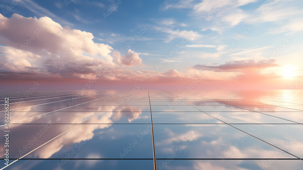 Poster background floor and sky background poster web page ppt with reflection