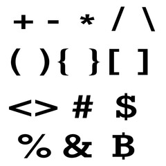 set of numbers and symbols