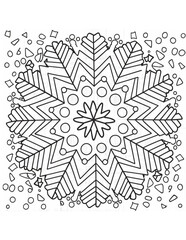 graphics coloring book for children  snowflake