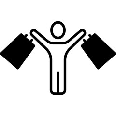 Shopping Man Icon