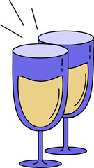 Birthday party decorative element illustration 