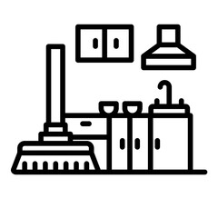 Cleaning Kitchen Icon
