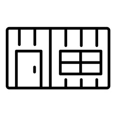 Container House Icon - obrazy, fototapety, plakaty