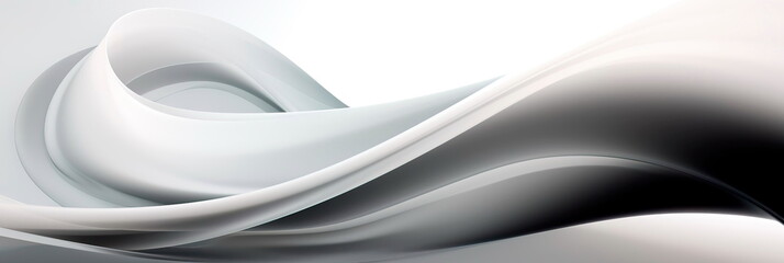 Obraz premium Elegance featuring modern trendy abstract volumetric design in a monochromatic color scheme on a clean background