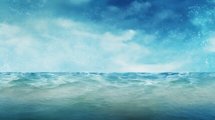 background, an abstract business texture meets the design of a beach, embracing the essence of summer and nature. The font on the computer screen depicts a concept of a sea inspired, grunge character
