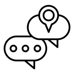 Obraz premium Map Chat Icon