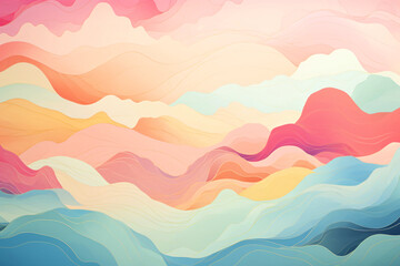 Fototapeta na wymiar wavy background in pastel colors